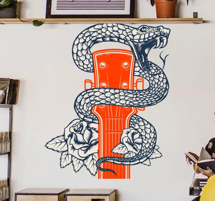 Dövme gitar müzikal çıkartmaları - TenStickers