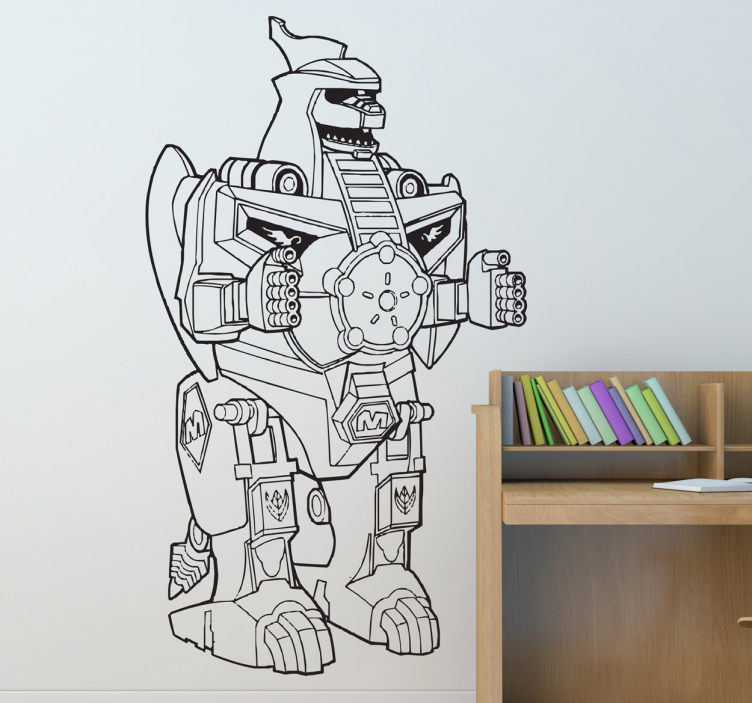 Dragonzord power ranger çocuklar çıkartması - TenStickers