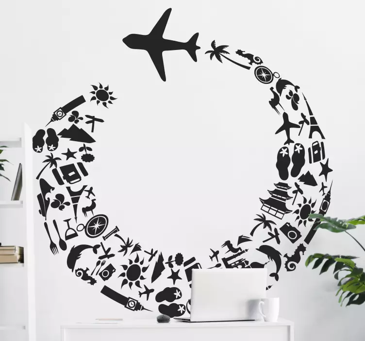 Dünya çapında seyahat gezisi çıkartması - TenStickers