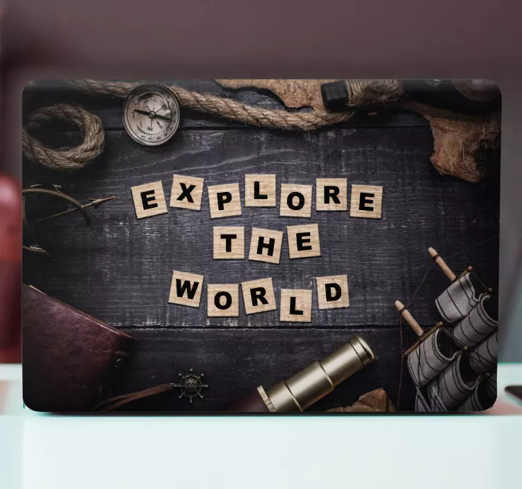 Dünyayı keşfedin Dizüstü bilgisayar için kaplama - TenStickers