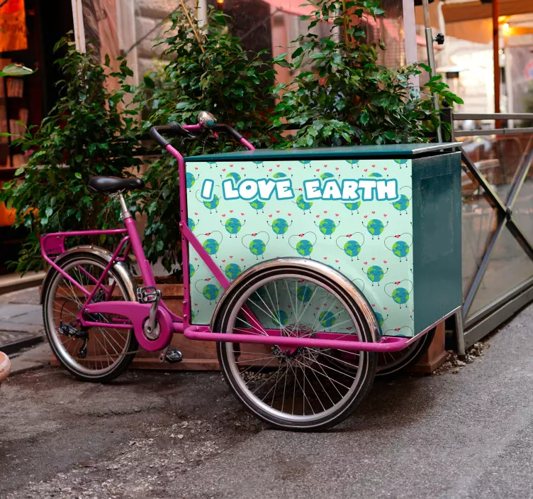 Dünyayı seviyorum hayvan çıkartması - TenStickers