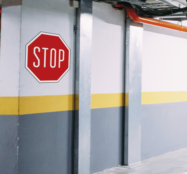 Dur işareti etiketi - TenStickers