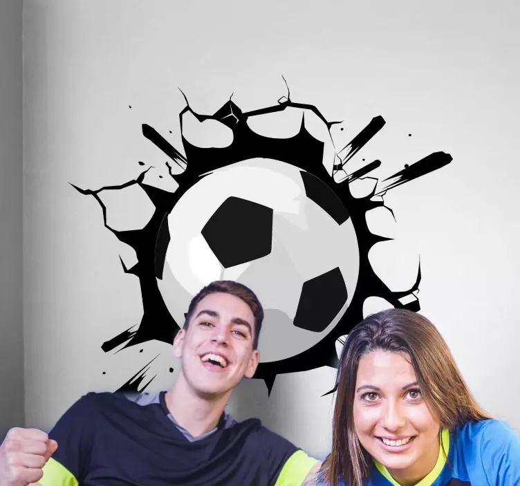 Duvardan top futbol duvar sticker - TenStickers