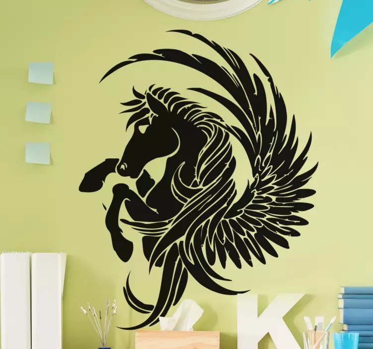 Efsanevi pegasus hayvan duvar sticker - TenStickers