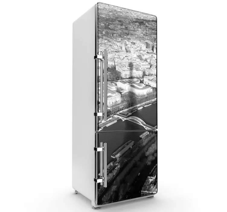 Eiffle kulesi buzdolabı sticker - TenStickers