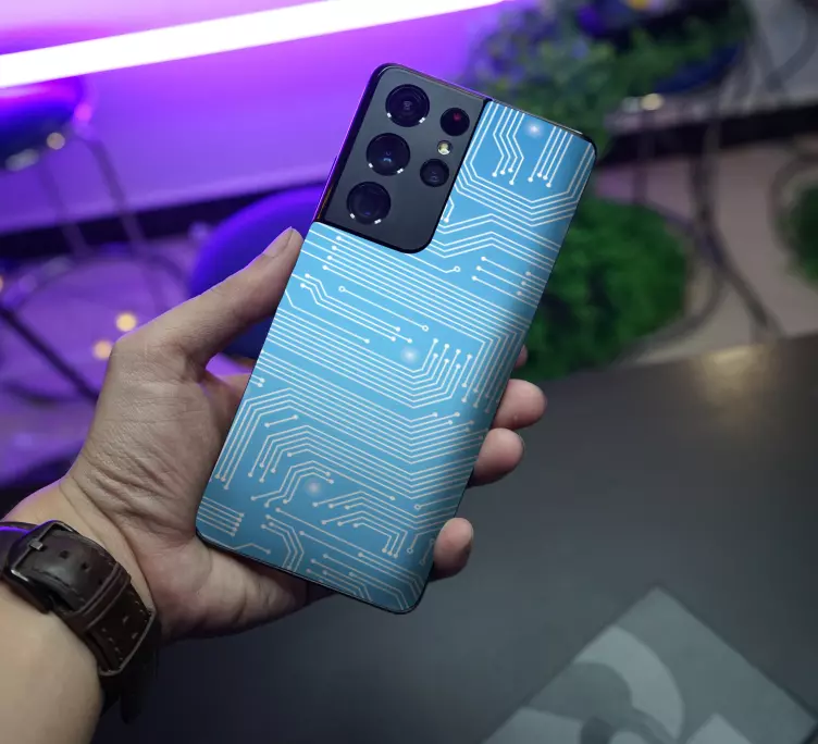 Elektronik sistem deseni samsung çıkartması - TenStickers