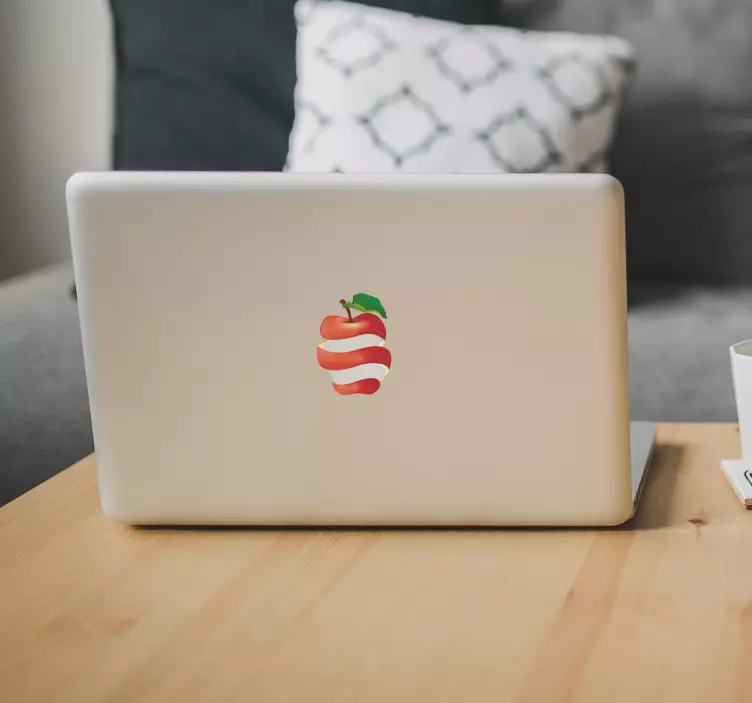 Elma kabuğu macbook meyve dizüstü bilgisayar çıkartması - TenStickers