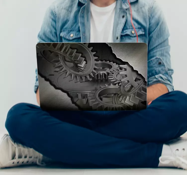 Endüstriyel tarzı laptop sticker - TenStickers