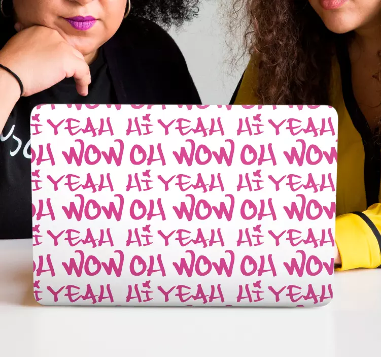 Enerjik metin ifadeleri Dizüstü bilgisayar için kaplama - TenStickers