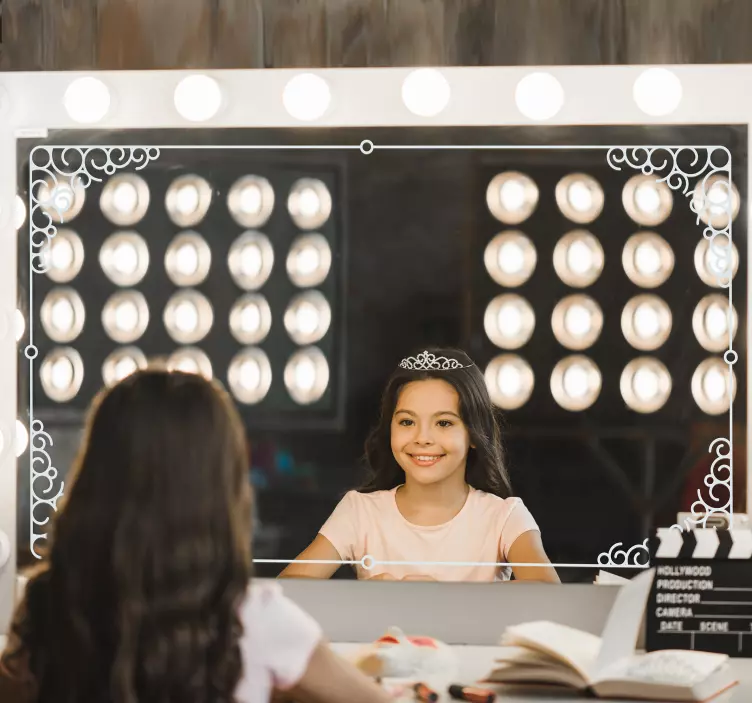 Eski çerçeve ayna vinil yapışkan - TenStickers