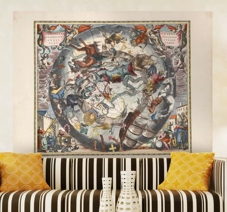 Eski dünya haritası etiket - TenStickers