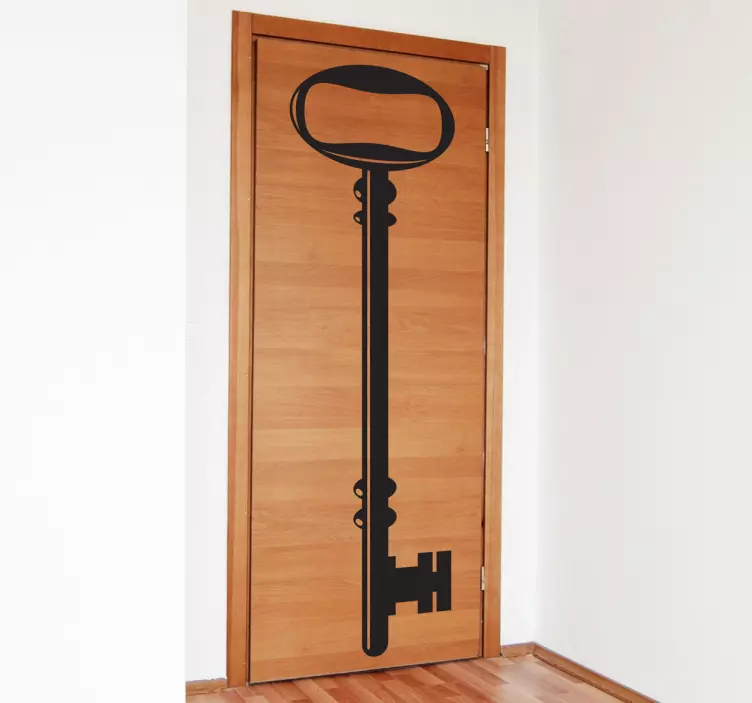 Eski kilit anahtar kapı çıkartması - TenStickers