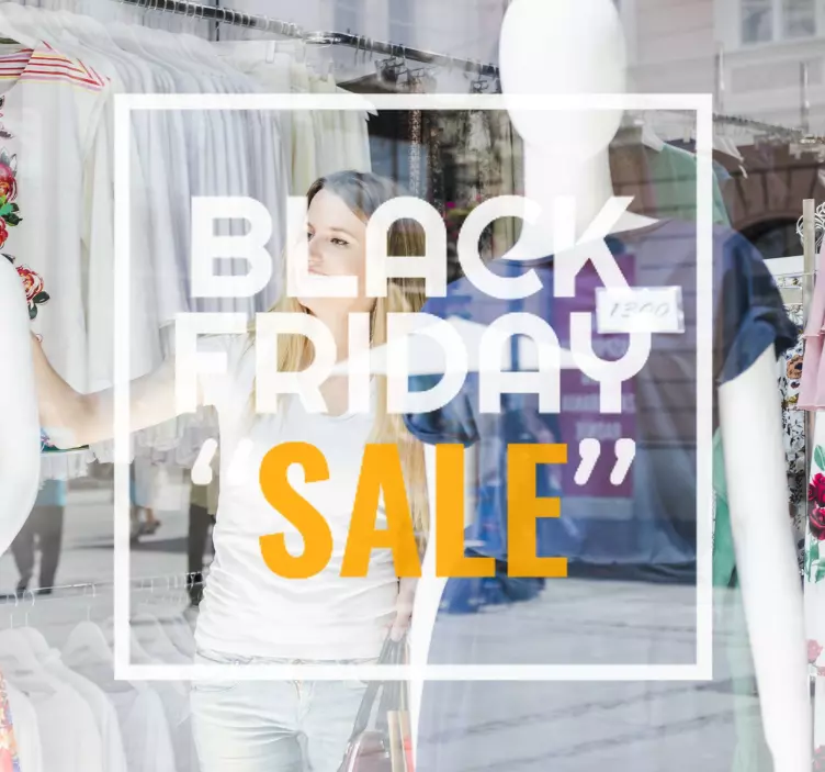 Etiket tasarımı siyah cuma çıkartmaları - TenStickers