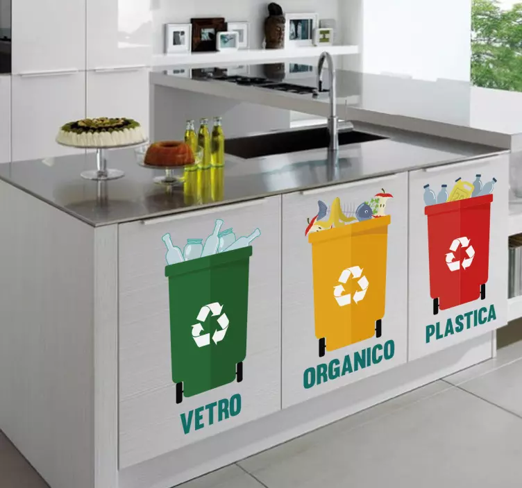 Ev ayrı toplama mobilya çıkartması - TenStickers