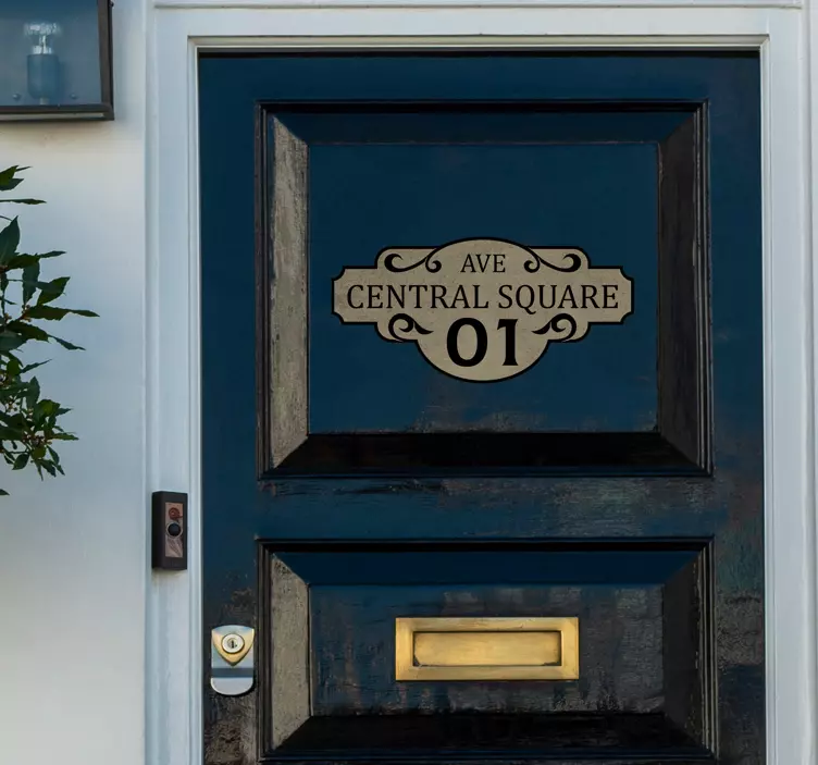 Ev numarası cam kapı çıkartması - TenStickers