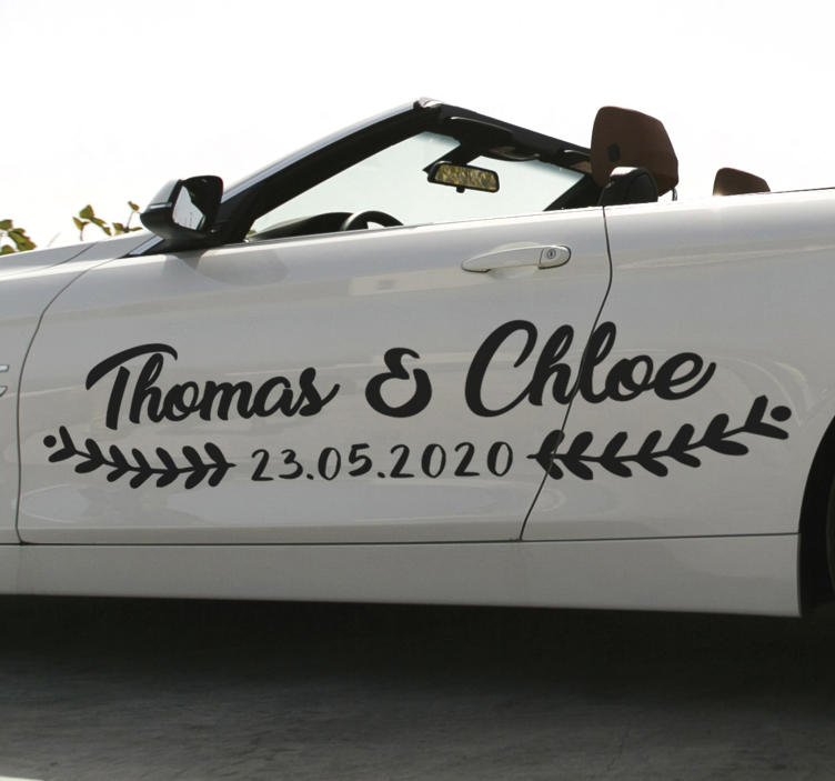 Evlilik dekorasyon düğün sticker - TenStickers