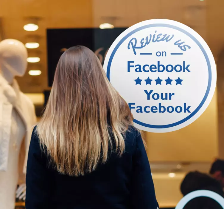 Facebook pencere çıkartması - TenStickers