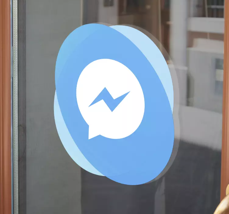 Facebook messenger logosu pencere etiketi - TenStickers