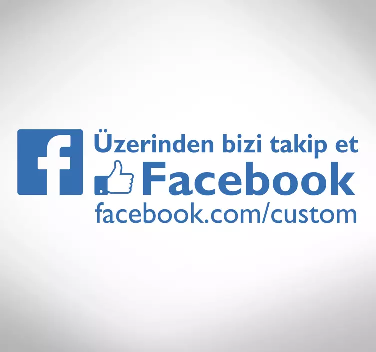 Facebook pencere etiketinde beni takip et - TenStickers