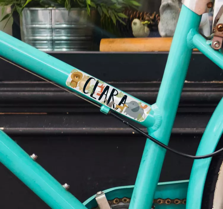 Farklı adlı hayvanlar bisiklet çıkartması - TenStickers