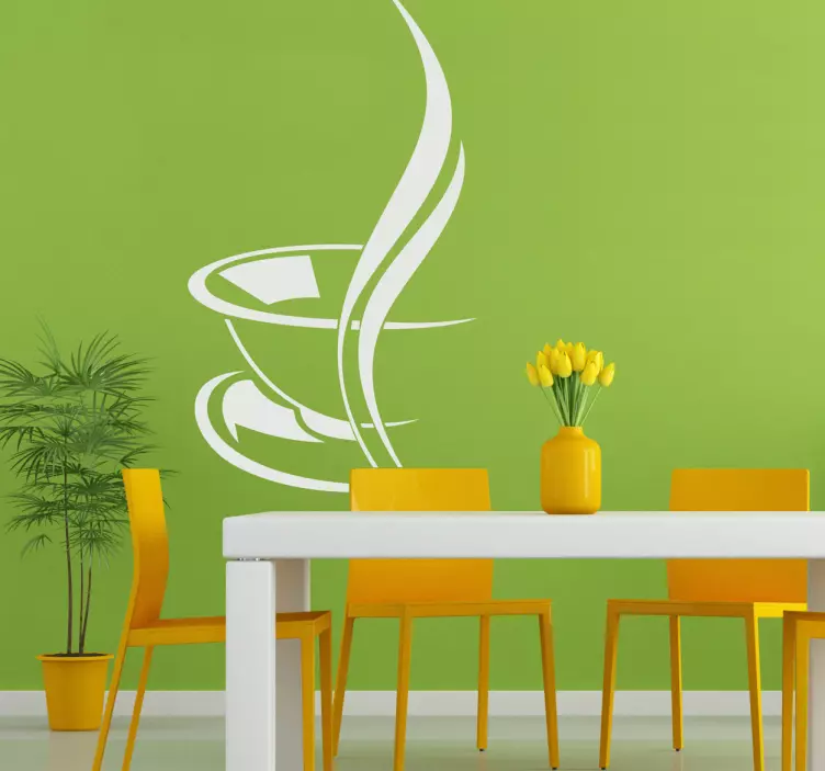 Fincan kahve mutfak çıkartması - TenStickers