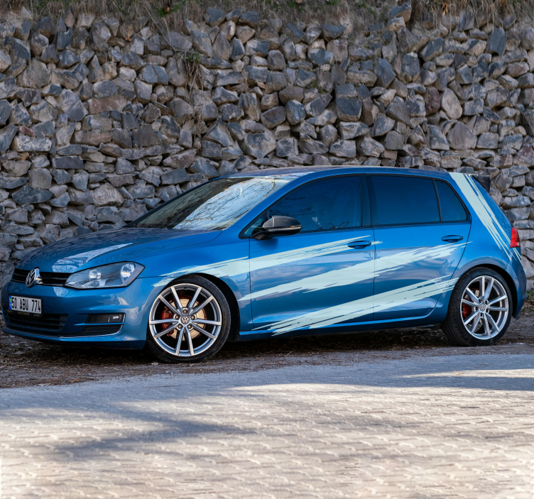 Fırça tasarım seti araba sticker - TenStickers