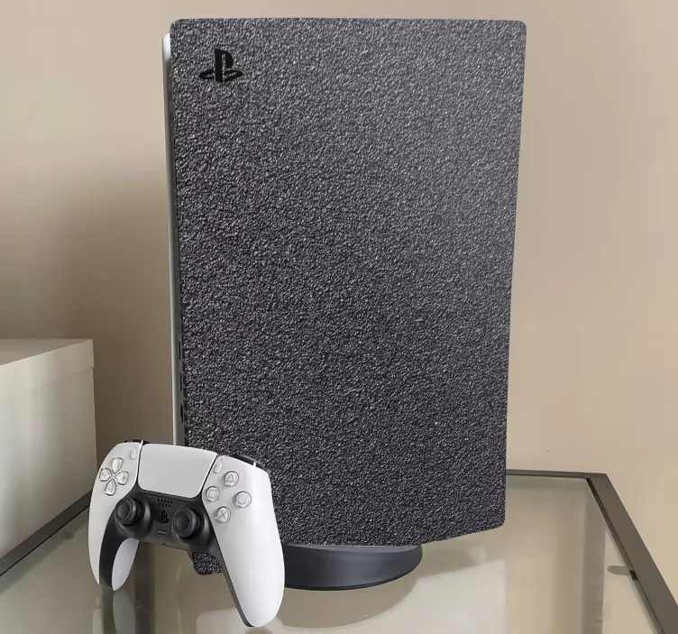 Fırçalanmış siyah çelik ps5 çıkartması - TenStickers