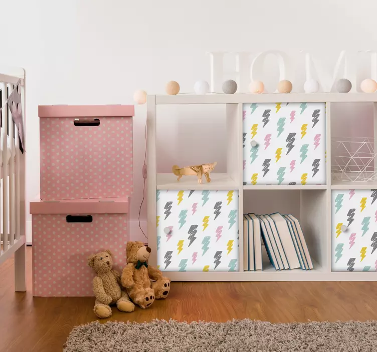 Fırtına desenleri mobilya etiket - TenStickers