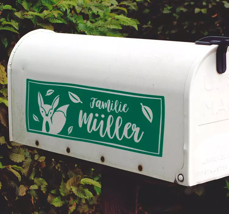 Fox aile mektup ev metin duvar çıkartma - TenStickers