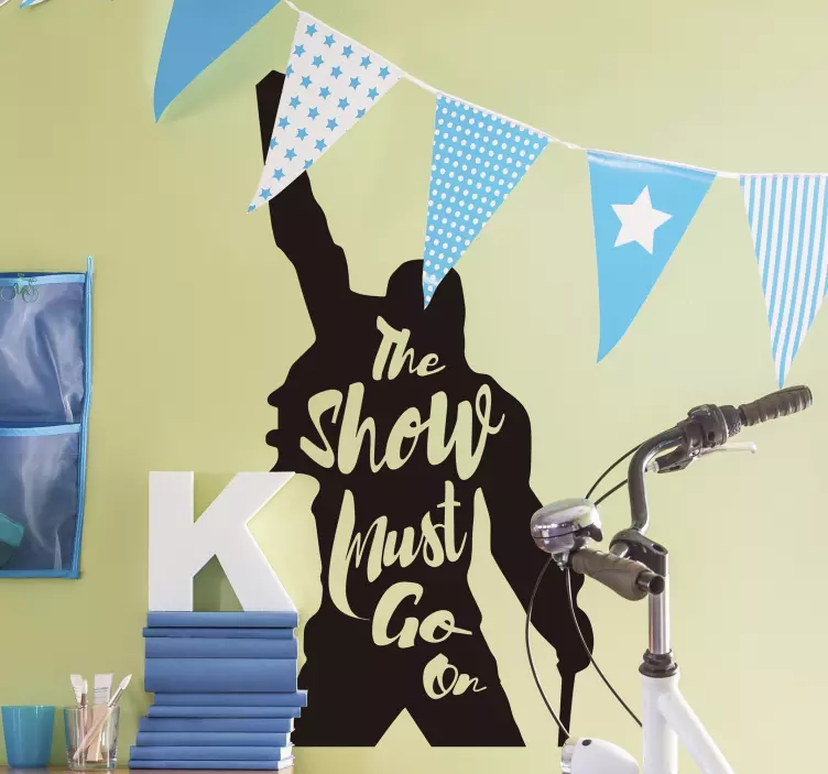 Freddie cıva yarım vücut pop müzik çıkartması - TenStickers