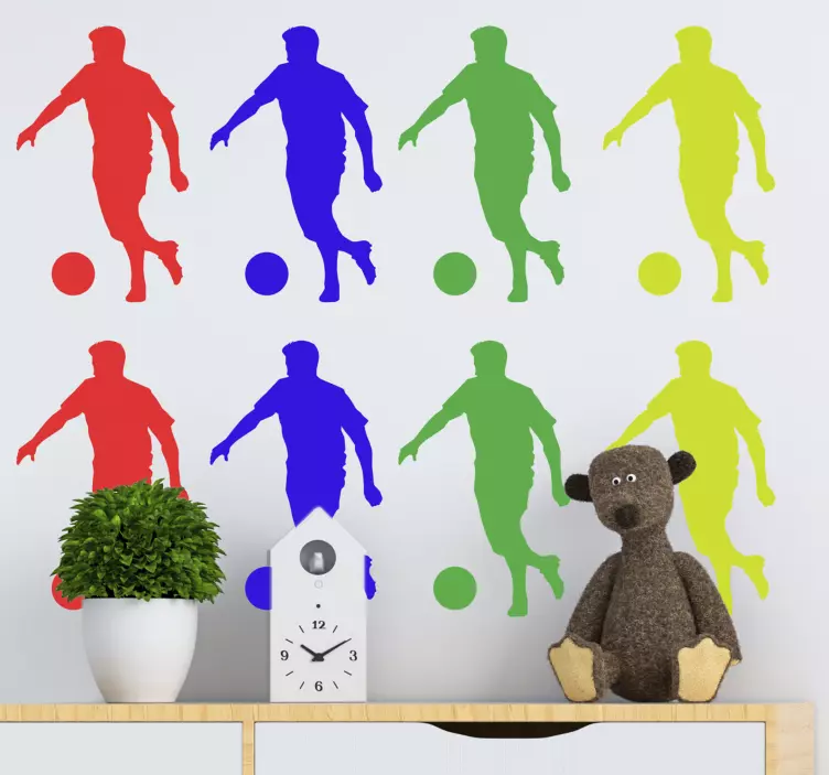 Futbolcu paketi futbol duvar sticker - TenStickers