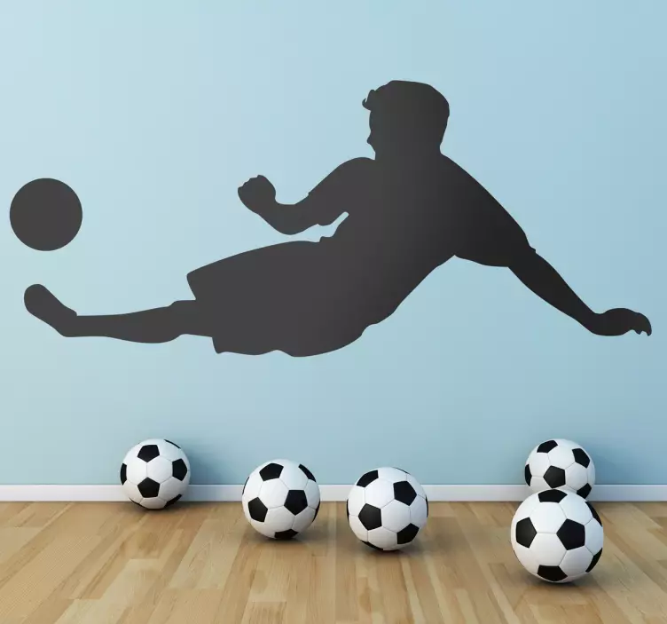 Futbolcu siluet duvar sticker - TenStickers