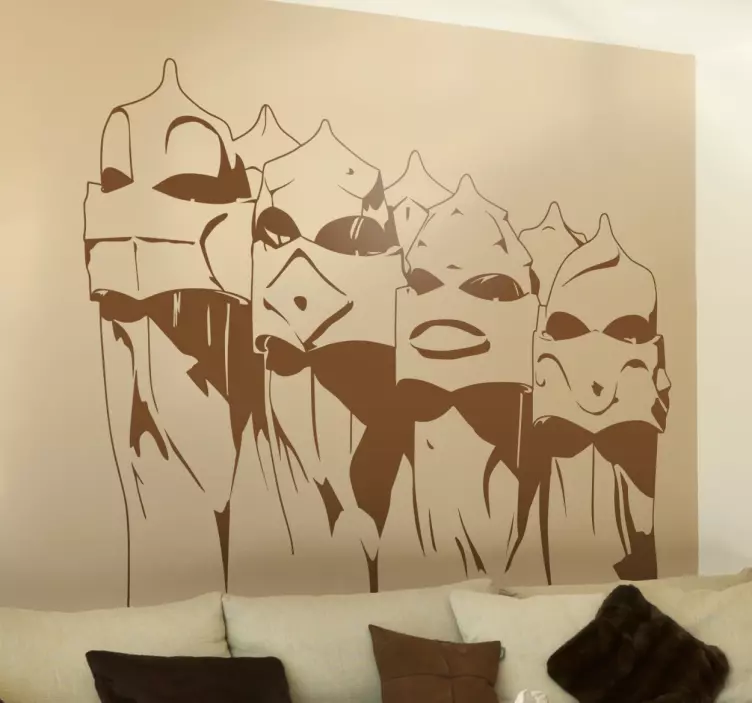 Gaudí bacaları sticker - TenStickers