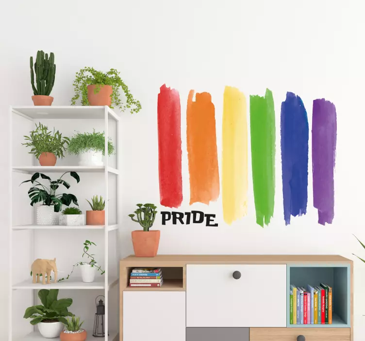 Gay pride bayrağı duvar sticker - TenStickers