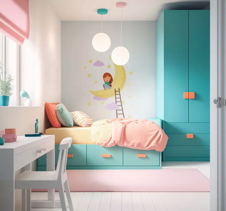 Gece gökyüzü dekoratif duvar sticker - TenStickers