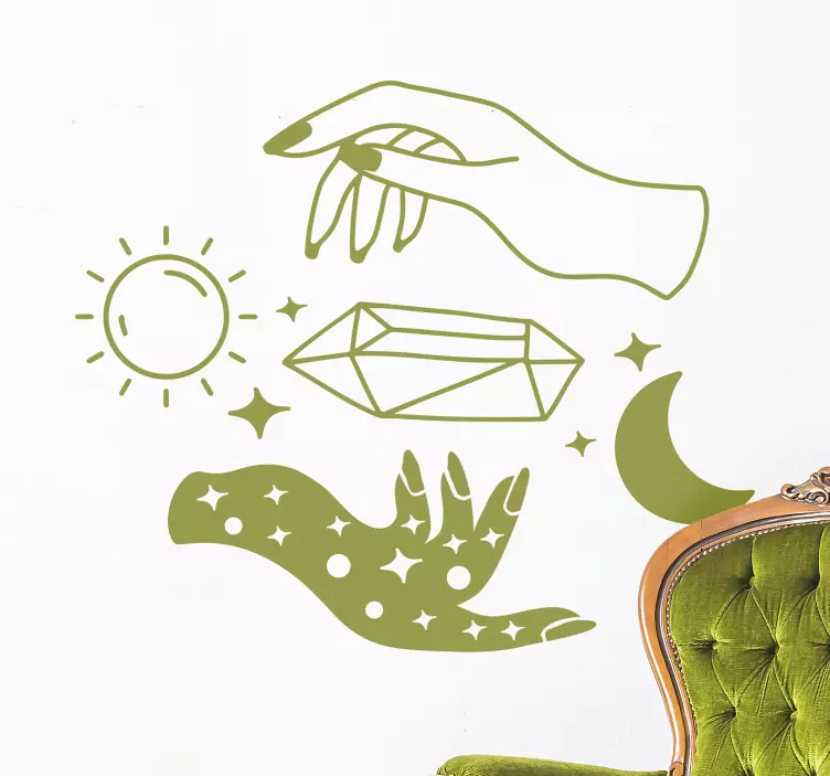 Gece gündüz duvar sticker - TenStickers