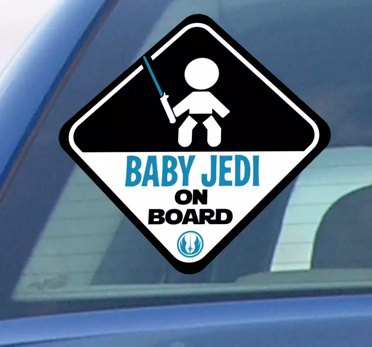 Gemide bebek jedi araba sticker - TenStickers