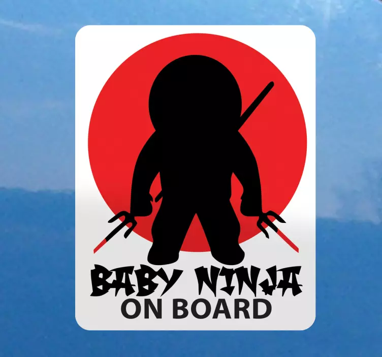 Gemide bebek ninja araba sticker - TenStickers