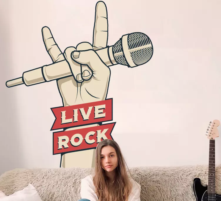 Rock el hareketi genç duvar çıkartmaları - TenStickers