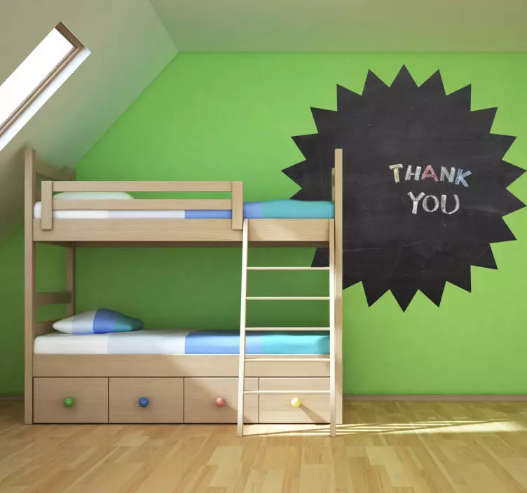 Geometrik daire şekli yazı tahtası çıkartması - TenStickers