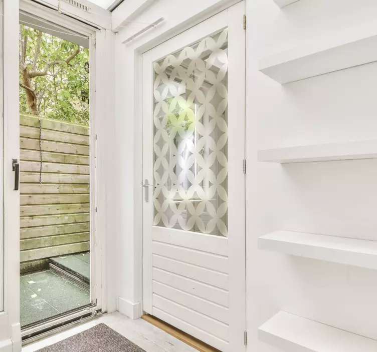 Geometrik desen yarı saydam etiket - TenStickers