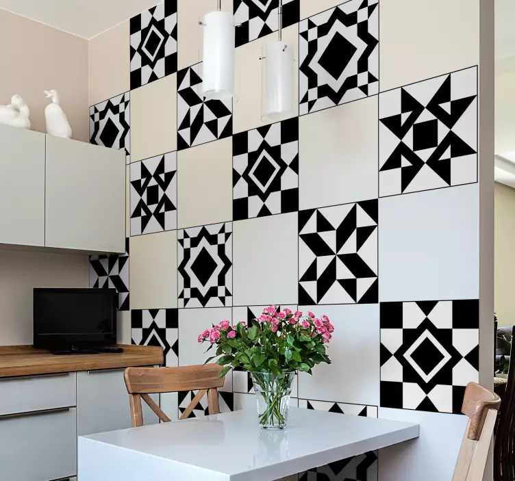 Geometrik karo vinil sticker - TenStickers