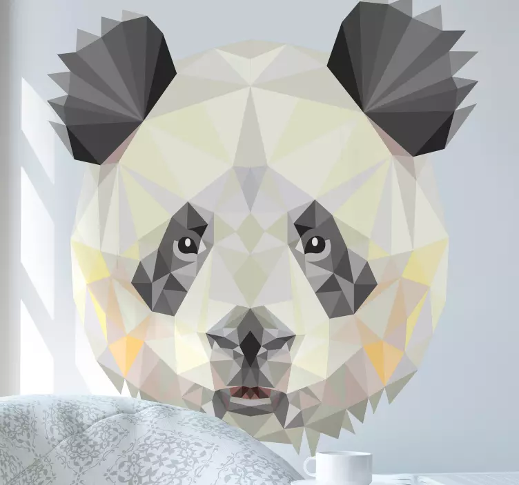 Geometrik panda hayvanları vahşi hayvan çıkartması - TenStickers