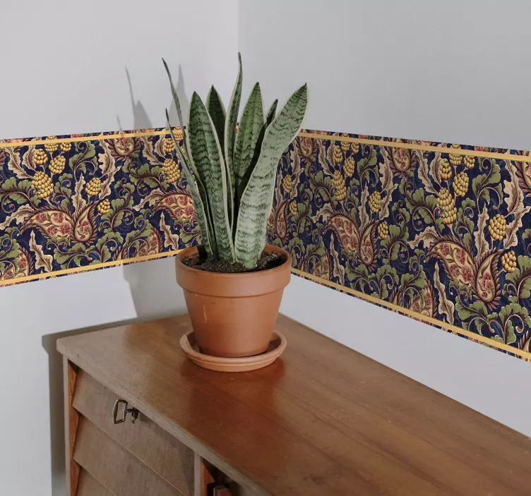 Gerçekçi desenli illüstrasyon sınır sticker - TenStickers