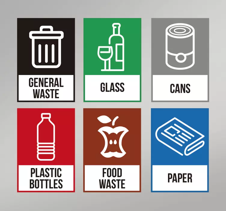 Geri dönüşüm genel sticker - TenStickers