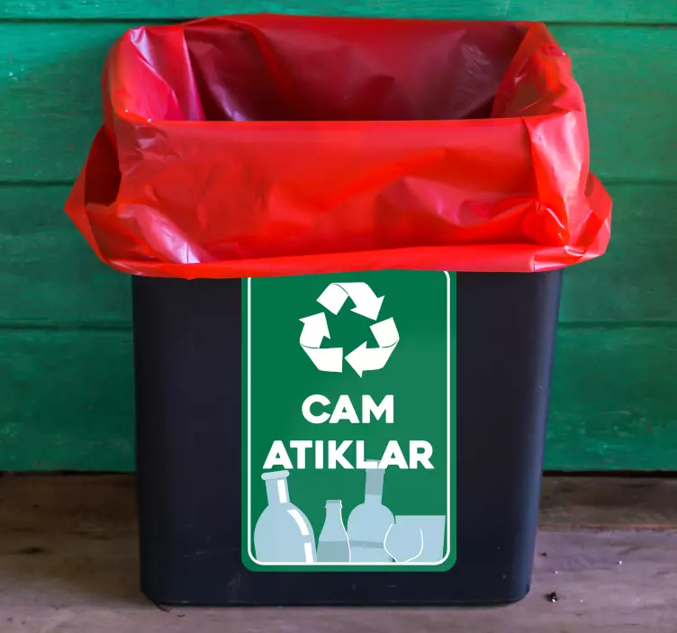 Geri dönüşümlü cam vinil işareti - TenStickers
