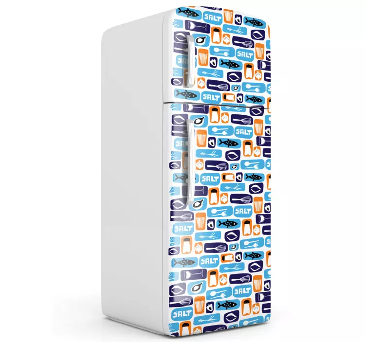 Gıda temalı buzdolabı sticker - TenStickers