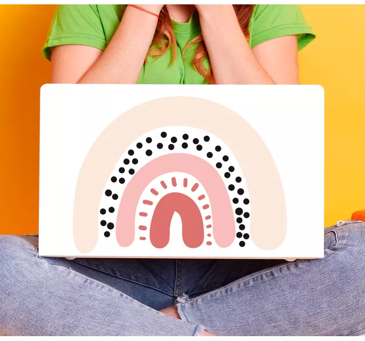 Gökkuşağı renkleri ve sembolleri dizüstü bilgisayar görünümü - TenStickers