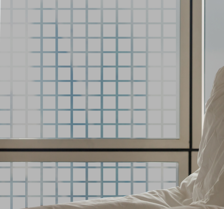 Gri kareler ölçek penceresi çıkartması - TenStickers