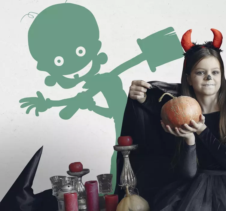 Gülümseyen zombi çıkartması - TenStickers